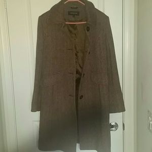Brown trench coat